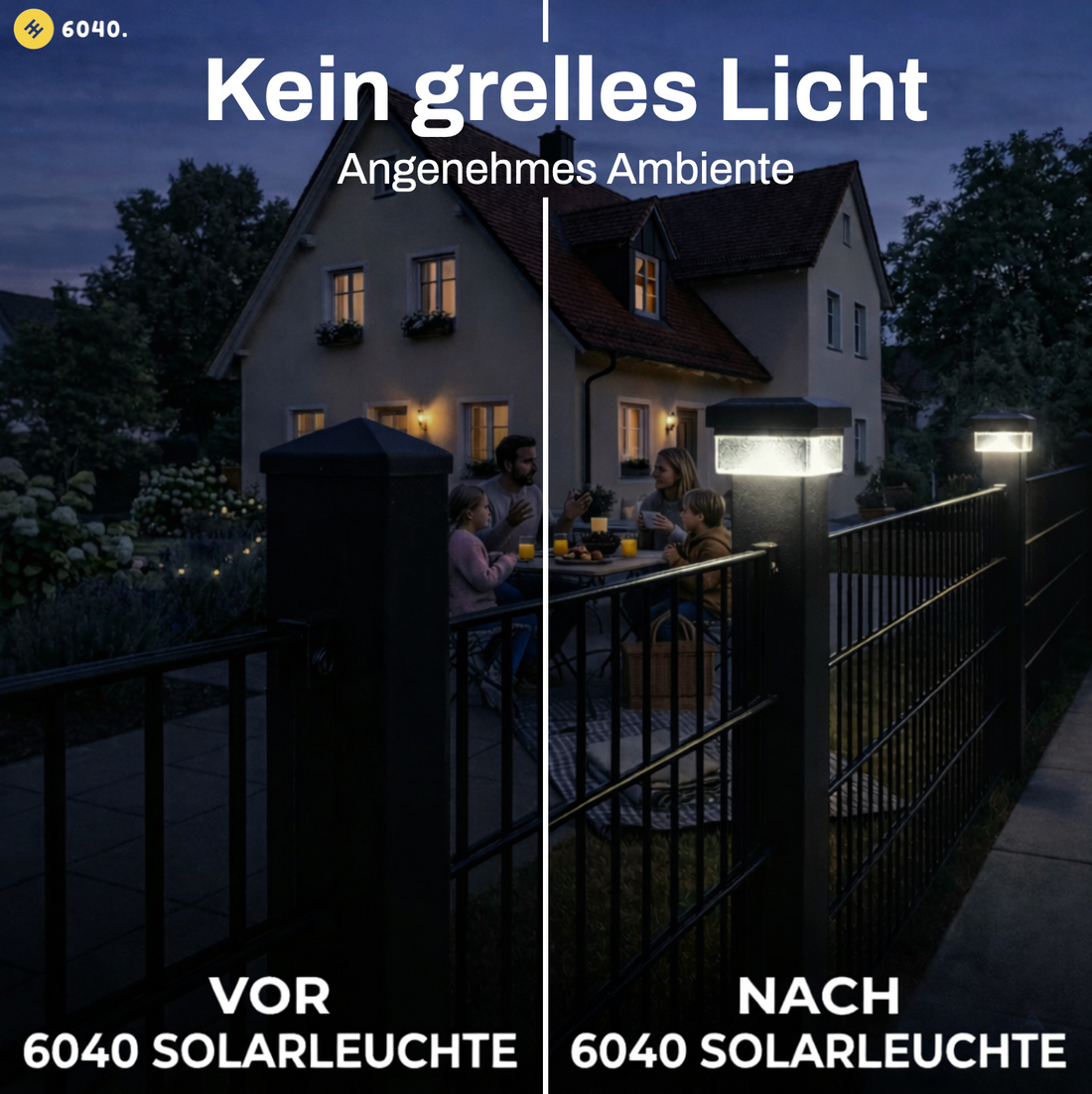 6040 Solární LED osvětlení plotu - 60X40mm