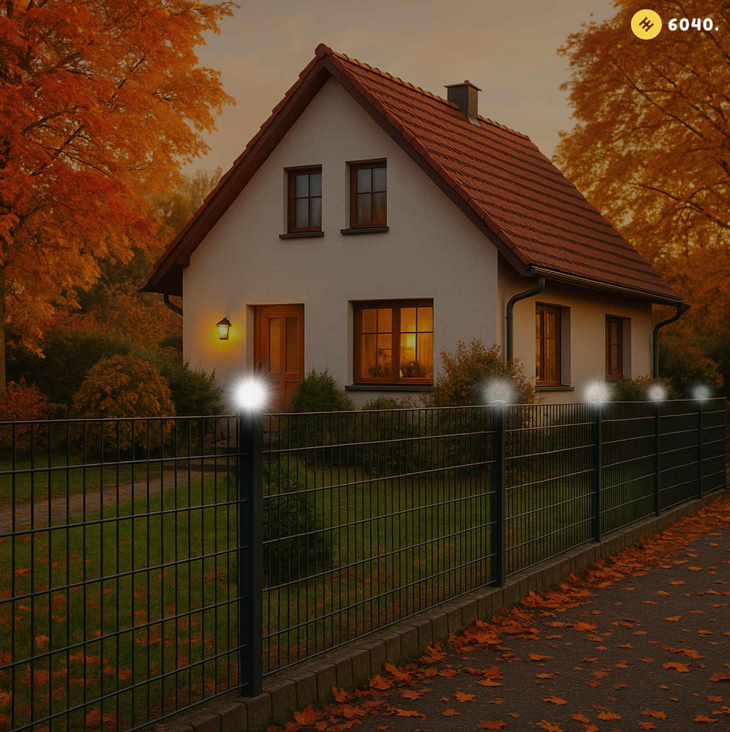 6040 Saulės tvoros šviestuvas LED Amazon generinis