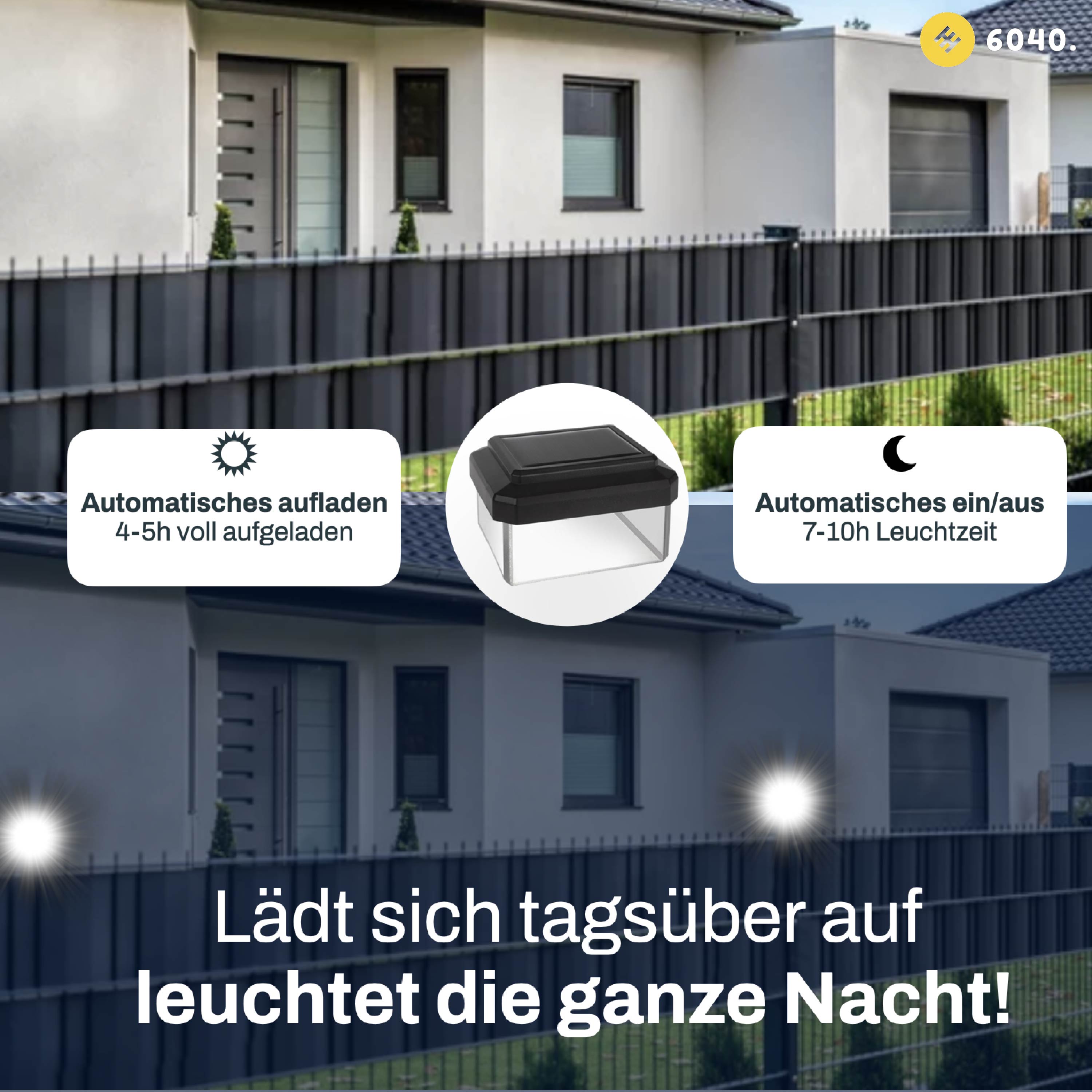 6040 Saulės tvoros šviestuvas LED Amazon generinis