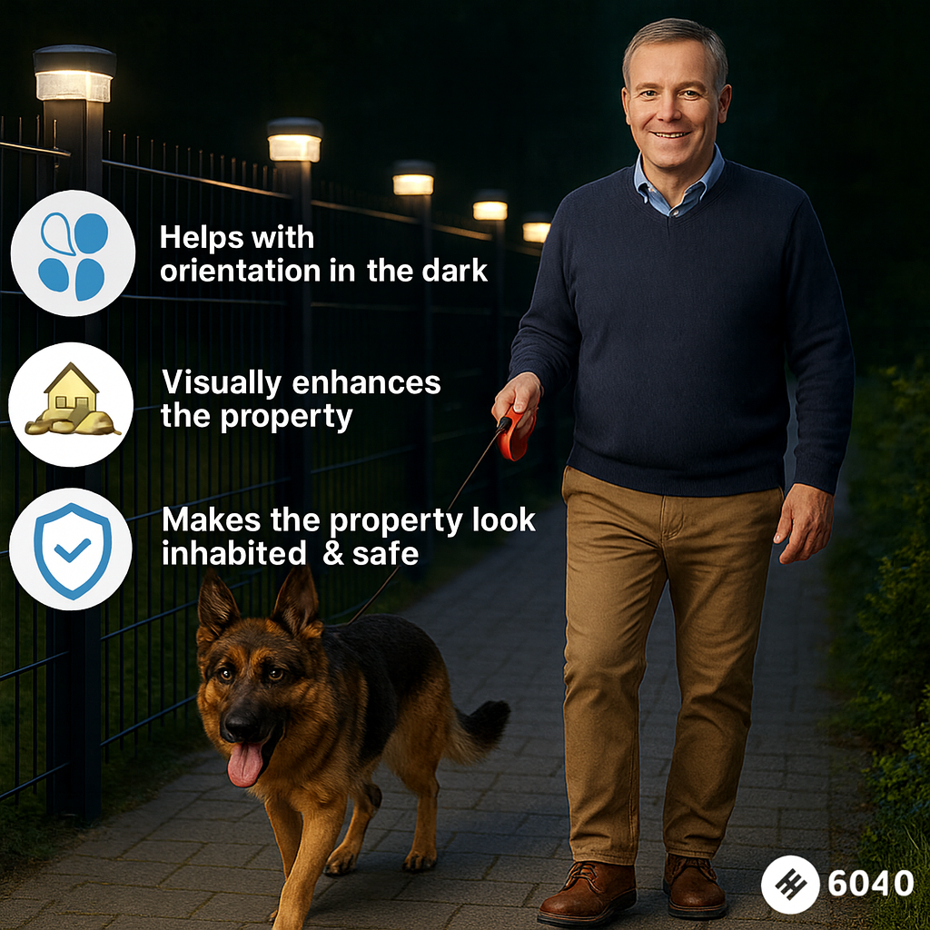6040 Saulės tvoros šviestuvas LED tarptautinis