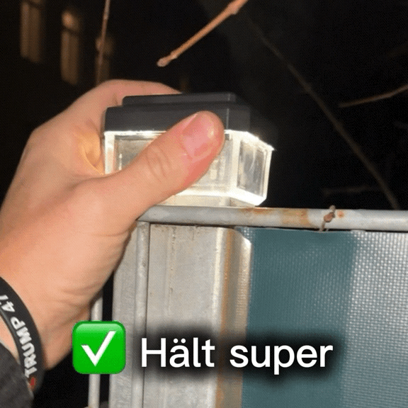 60x60 Stanghegn Solcellelampe - 2 stk. sæt