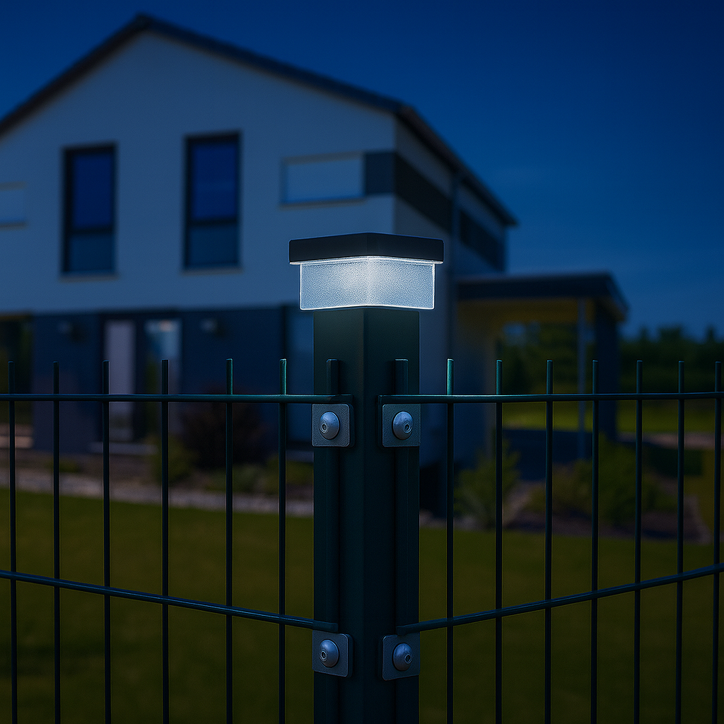 60x60 Stanghegn Solcellelampe - 2 stk. sæt